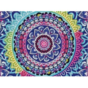 Wholesale Embroidery Flower DIY Cross Stitch Mandala Printed Canvas Flower Needlework Kits Home Decoration Handmade Art Kits