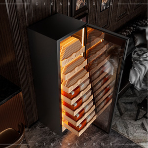 168c Cigarloong High Quality Constant Temperature and Humidity Ammonia Removal Cedar Cigar Humidor <b>Cabinet</b> 168c 168c Cigarloong - Product Image 2