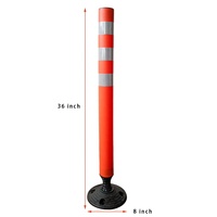 Clignotant flexible, signalisation de circulation du carburant en plastique, poste de parking, guide PE avec base noire en PVC