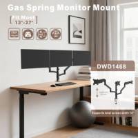 Nouveau design Vesa 100*100 mm 13-27 pouces Bras de moniteur triple réglable pour trois écrans Support de montage pour bras de moniteur triple