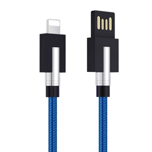 Nouvelle Arrivée En Nylon Tressé Double Face Rond Bouchon Aveugle 2.4A Chargeur Rapide Usb Réversible Câble pour <span class=keywords><strong>iPhone</strong></span> - Product Image 1