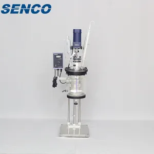 ISO CE Approve 2 L Biogas Column Lab Jacketed Glass Reactor For R&D Lab Use