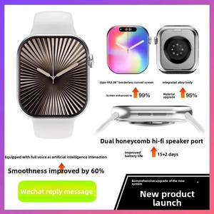 นาฬิกาอัจฉริยะ Huaqiangbei รุ่นใหม่ หน้าจอ AMOLED รองรับการตอบกลับข้อความ <span class=keywords><strong>WeChat</strong></span> พร้อมผู้ช่วยเสียง Baidu Map รองรับการชำระเงินแบบคู่ 1 1 Restore - Product Image 2