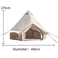 Tente yourte gonflable personnalisée en Oxford, résistante au vent et à l'eau, pour l'extérieur, ouverture rapide quatre saisons, double ouverture, diamètre 4M, camping