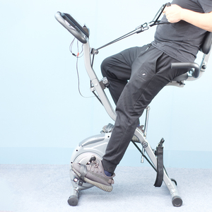 Vélo d'exercice pliable multifonctionnel avec résistance magnétique, contrô<span class=keywords><strong>le</strong></span> à 8 vitesses et capacité de 150 kg pour une utilisation à domicile en intérieur - Product Image 3