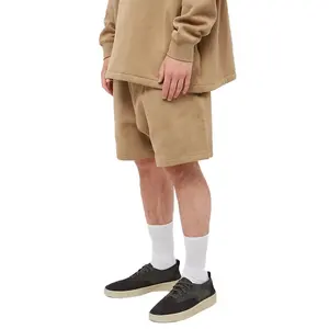 Pantalones cortos de algodón y poliéster con logotipo personalizado para hombre, Shorts de chándal de lana