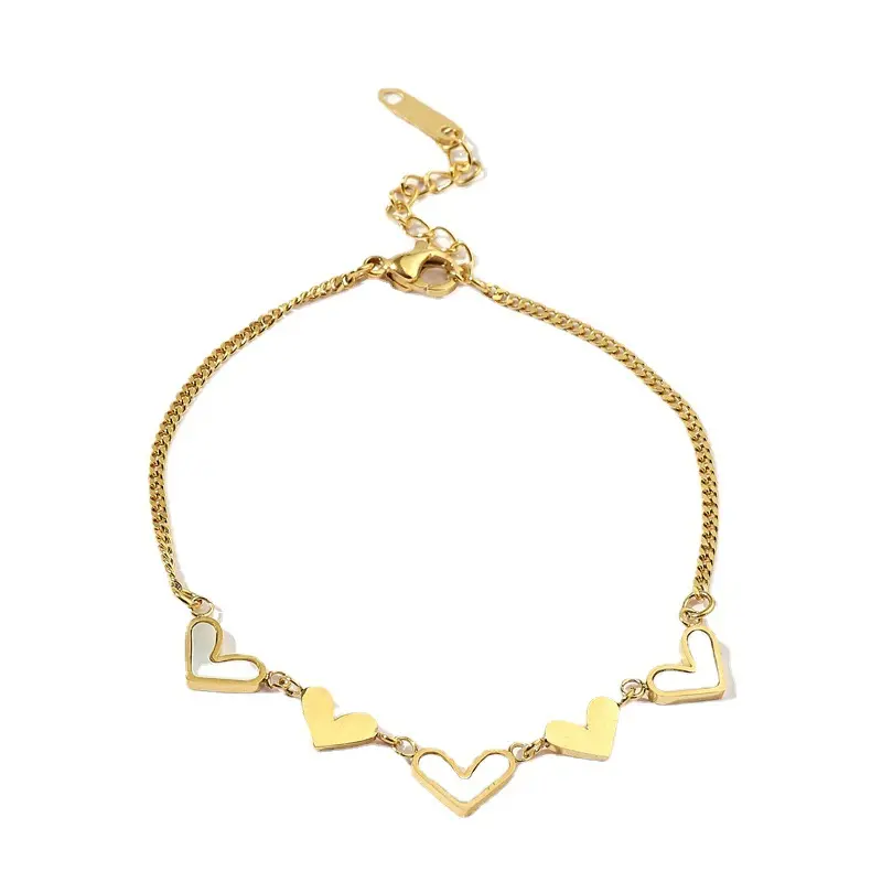 2401 zhongqi stainless steel jewelry love titanium bracelet women's fashion hand gold source manufacturers