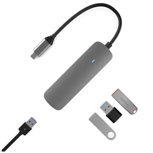 USB-концентратор с 4 портами USB Type-C, док-станция для Macbook Pro Air, Lenovo, Xiaomi, HUAWEI, аксессуары для ПК