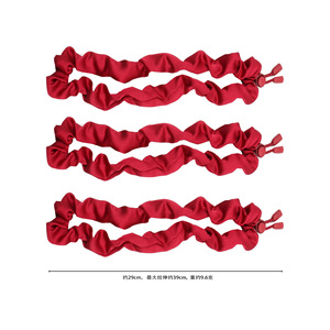 Vente en gros d'élastiques à <span class=keywords><strong>cheveux</strong></span> en satin de soie ajustables personnalisés, chouchous extra longs en satin, outils de frisage sans chaleur, bandeaux - Product Image 4