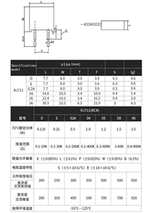 Rj711 rj712 kim loại lá chính xác điện trở, độ chính xác cao nhiệt độ thấp trôi dạt, không quy nạp lấy mẫu điện trở - Product Image 5