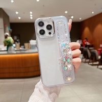 Coque de téléphone portable de luxe scintillante avec support et diamants 3D pour iPhone Xr X Xs 7 8 11 12 13 14 15 16 17 Plus Pro Max