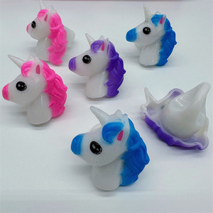 Factory Toy <b>unicorn</b> Ring with Lights Animal Pony Head Party Finger Light Toy High Quality <b>Gift</b> Ring Animal Shaped LED Ring - Product Image 4