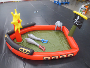 Piscine gonflable <span class=keywords><strong>Bestway</strong></span> 53041 Pirate Ship avec épées gonflables et canon à eau (1,9 m x 1,4 m) pour parc d'attractions et maternelle - Product Image 6