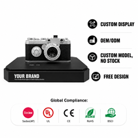 Vetrina Espositiva di Lusso in Acrilico per Fotocamere con Luce LED per Catene di Negozi di Alta Gamma, Logo Personalizzabile
