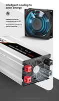 Onduleur à onde sinusoïdale pure pour alimentation hors réseau, Série P, 6000W, 12V 24V 48V vers 220V, haute puissance industrielle, avec affichage LED