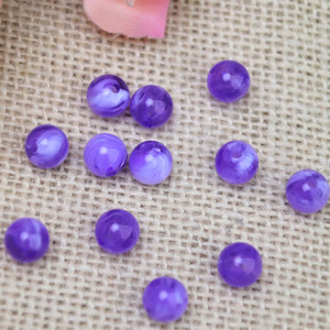 Acrylic <b>Beads</b> 6-10mm Round Loose <b>Beads</b> For Jewelry Making Bulk Pack Polished Cat's Eye Effect Two Tone Imitation Jade - Product Image 5