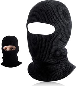 Multiple Colors Single Hole <strong>Balaclava</strong> Rounded Woven Sports Cap Acrylic Thickened Warm Windproof <strong>Custom</strong> Knitted <strong>Balaclava</strong> Beanie - Product Image 1