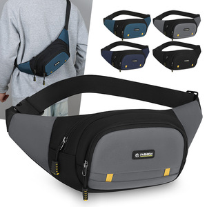 FASHION Men's Waist <b>Bag</b> Nylon Multi Functional Chest Pack Gray Black Blue Dark Blue Crossbody <b>Bag</b> Everyday Use Summer 2026 - Product Image 1