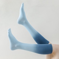 Chaussettes de compression montantes en nylon à séchage rapide, personnalisées, tie-dye, pour le cyclisme, avec élastique de maintien de la voûte plantaire et de la cheville, pour femmes