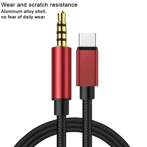 <span class=keywords><strong>USB</strong></span> Loại C đến 3.5mm AUX cắm cáp âm thanh cho điện thoại/Ipad/máy tính xách tay, hợp kim nhôm Microphone Cáp loa - Product Image 2