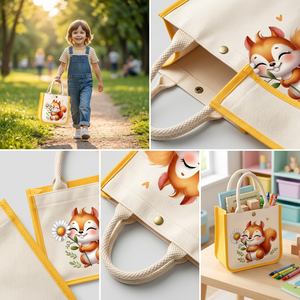 Bolsa de Lona Casual para Niños con Diseño de Ardilla, Portátil para Uso Diario - Product Image 5