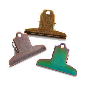 Weisita ヴィンテージスタイル オーバーサイズ メタルバインダークリップ ステンレススチール製 ドローイングマウンテンチケットフォルダー 75mm 非磁性 - Product Image 1