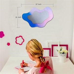 Tuyệt Đẹp Thanh Lịch Acrylic Không Thường Xuyên Cầu Vồng Gương Hình Dạng Sóng Gương Đám Mây Phong Cách Cho Phòng Ngủ Phòng Khách Phòng Tắm Tường Trang Trí Nội Thất - Product Image 4
