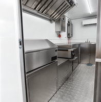 Camionnette de vente de crème glacée Aobote avec logo personnalisé, résistante à la rouille, équipement de cuisine complet, nettoyage facile, utilisation en extérieur