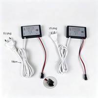 Interrupteur tactile pour miroir LED IKSLED, compatible avec le verre/l'acrylique/le miroir de 1 à 5 mm, prise US/EU