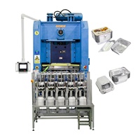 Machine pneumatique automatique de plaque en aluminium Machine jetable de plateau de feuille de cuisson de boîte en aluminium