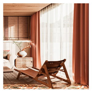 Cortinas y cenefas modernas de lino de imitación de <span class=keywords><strong>colores</strong></span> sólidos, tratamientos opacos para ventanas de dormitorio y sala de estar - Product Image 3