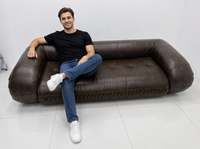 Huibolin Wohnzimmermöbel Einfaches und Praktisches Schlafsofa Ausziehbares Ledersofa