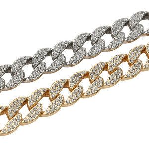 Hip Hop Ha Ghiacciato Fuori Asfaltata Strass 15 MILLIMETRI Pieno Miami Curb Cubano Catena CZ Bling Rapper Collane Per Gli Uomini Gioiello per Gli Uomini Dei Monili - Product Image 3