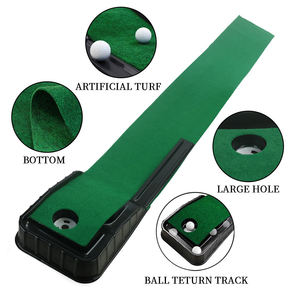 Tapis de putting de golf en gazon artificiel à base plastique à prix abordable avec retour de balle pour débutants - Product Image 2