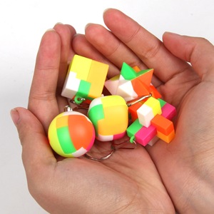 Blocchi di plastica Jigsaw lucchetto luban Puzzle giocattoli di decompressione palla portachiavi giocattoli educativi fidget - Product Image 4