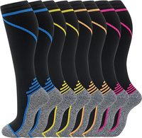 Chaussettes de compression pour hommes et femmes, mi-mollet, infirmière, grossesse, course à pied, voyage, athlétiques, personnalisées, 20-30 mmhg