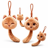 Porte-clés en peluche chat mignon, pendentif IA, jouet interactif doux et suspendu pour enfants de 5 à 7 ans