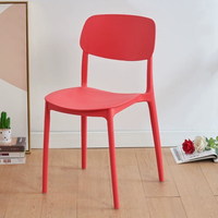 Chaises de salle à manger empilables STG modernes de style européen et américain en plastique pour la maison, le bar, l'appartement, la salle de sport, l'école, le restaurant, la salle à manger