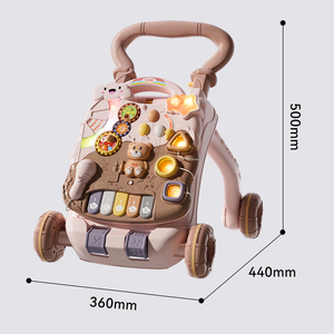 Marche-bébé avec piano éducatif et effets lumineux, roues antidérapantes <span class=keywords><strong>pour</strong></span> l'apprentissage de la marche des nourrissons - Product Image 3