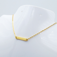 Vente en gros de bijoux en argent sterling 925 personnalisés collier à graver collier à pendentif barre vierge bijoux en argent uni