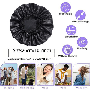 Logo personnalisé <span class=keywords><strong>Bonnet</strong></span> de nuit en satin <span class=keywords><strong>Bonnet</strong></span> de nuit réglable <span class=keywords><strong>Bonnet</strong></span> de cheveux <span class=keywords><strong>bonnet</strong></span> de sommeil de jour et de nuit pour femmes et bébés enfants bambins Soins des cheveux - Product Image 2