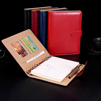 Carpeta Portafolio de Cuero Personalizada para Promociones, Carpeta de Anillas A5 con Cubierta de Cuero PU para Negocios