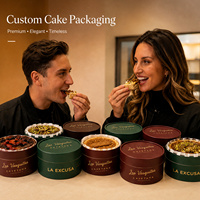 Boîte ronde pour cheesecakes avec impression de logo personnalisé, en carton alimentaire, cylindre pour l'emballage des cheesecakes, tube en papier pour cheesecakes