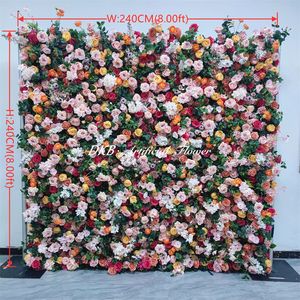 Muro de Flores Artificiales de Seda al por Mayor para Graduación, Boda, Regreso a Clases, Pascua, Decoración del Hogar - Tamaño Personalizable 8ftx8ft Tacto Real - Product Image 2