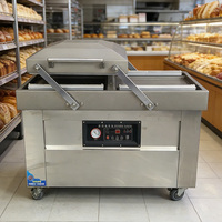 Scelleuse sous vide à double chambre en acier inoxydable 304 700PD, machine d'emballage industrielle pour supermarchés et transformation alimentaire
