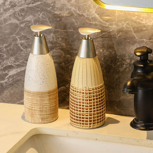 JIAYE 1Pcsテクスチャードリキッドソープディスペンサーセット-シルバーポンプ付きのエレガントなソープディスペンサー、バスルームやキッチンの装飾に最適 - Product Image 5