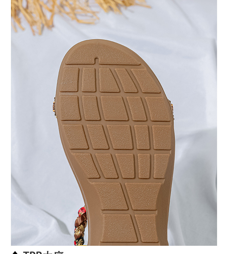 2022 Summer New Fashion Women Sandals Elastic Strap Lightweight Comfortable Flat Sandals