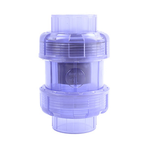 Clapet anti-retour à double union transparent en UPVC pour aquarium, norme GB/ANSI, vanne de non-retour en <span class=keywords><strong>PVC</strong></span> pour aquarium, DN15-DN50 1/2"-2" - Product Image 4