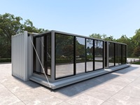 Maison préfabriquée en conteneur de 40 pieds personnalisée, maisons en conteneurs d'expédition de 40 pieds, luxe de 40 pieds avec 1 chambre