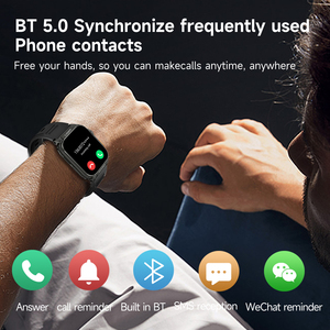 1.91 pouces Mode Montre Intelligente Android iOS Compatibilité Forte Lumière Torche 430MAH Batterie Life Call Voice Assistant GP5 Square - Product Image 2